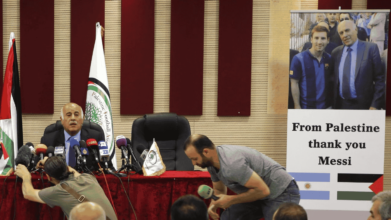 palestine president thanked Messi